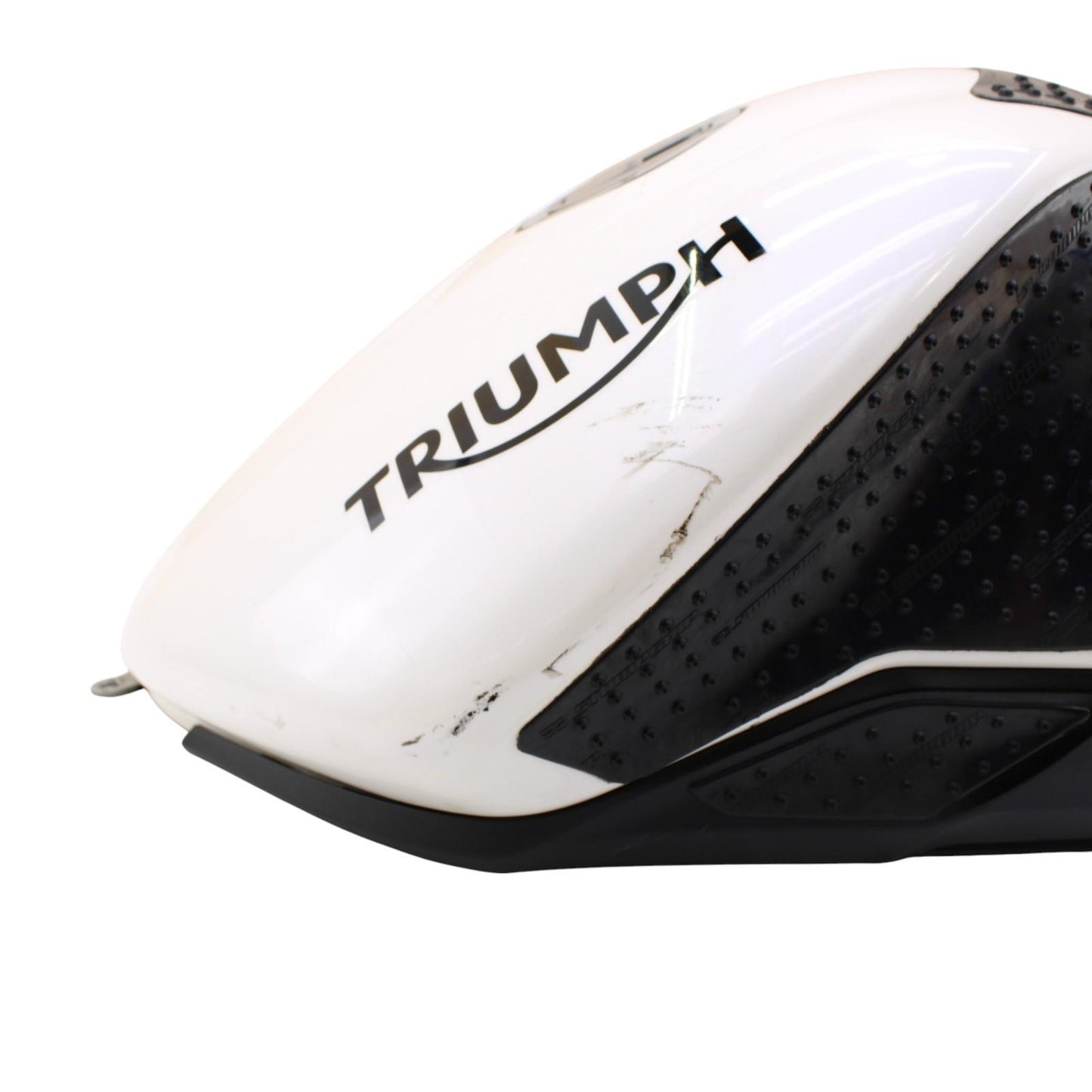 2013 - 2017 TRIUMPH DAYTONA 675R GAS TANK FUEL PETROL RESERVOIR WHITE *SCUFFED*