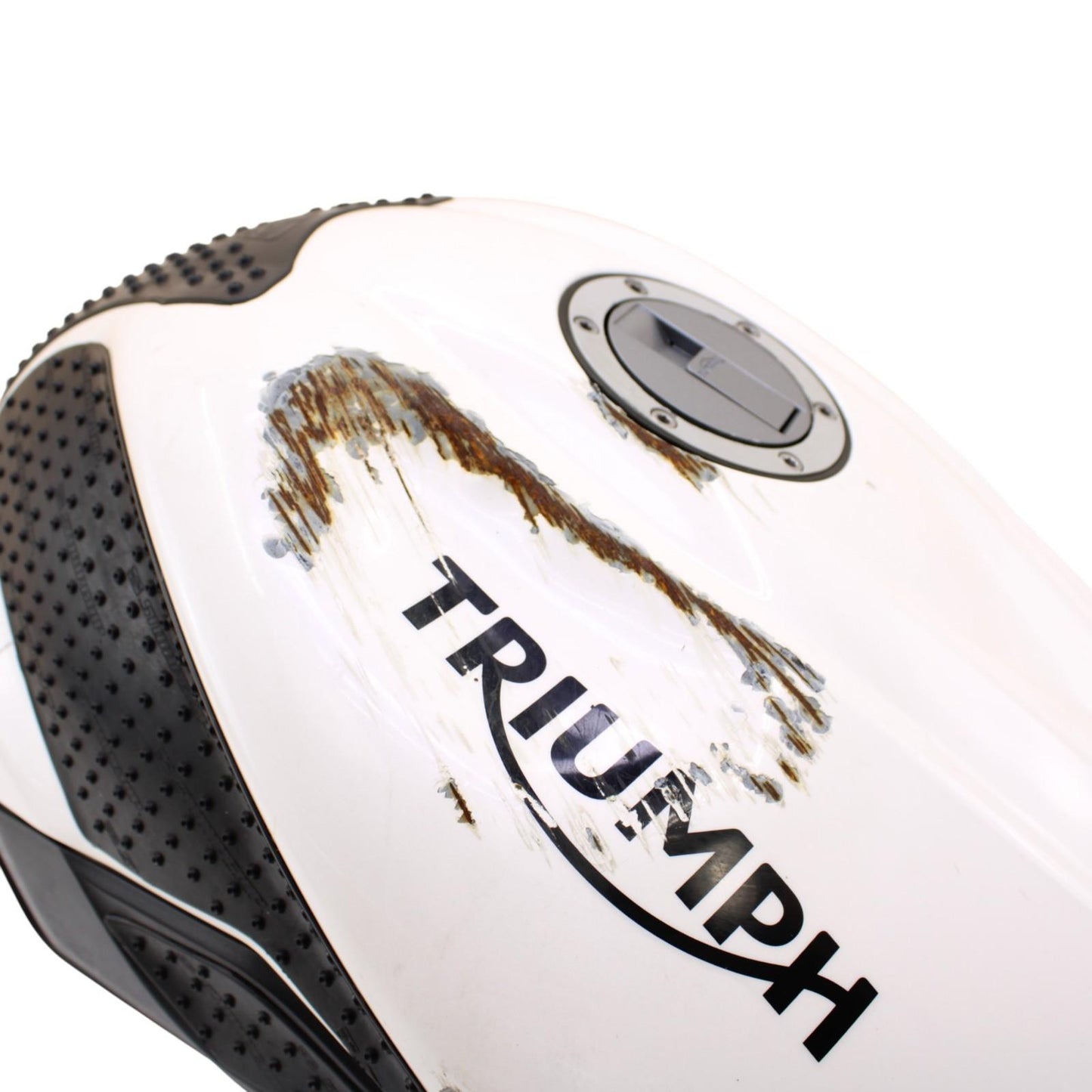2013 - 2017 TRIUMPH DAYTONA 675R GAS TANK FUEL PETROL RESERVOIR WHITE *SCUFFED*