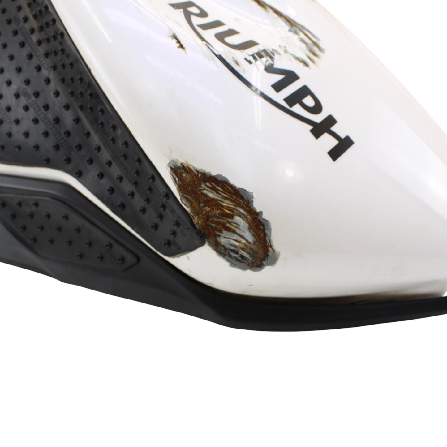 2013 - 2017 TRIUMPH DAYTONA 675R GAS TANK FUEL PETROL RESERVOIR WHITE *SCUFFED*
