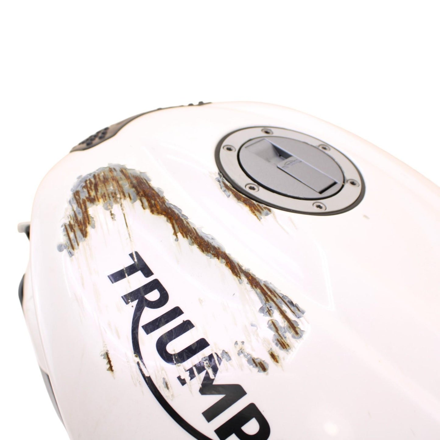 2013 - 2017 TRIUMPH DAYTONA 675R GAS TANK FUEL PETROL RESERVOIR WHITE *SCUFFED*
