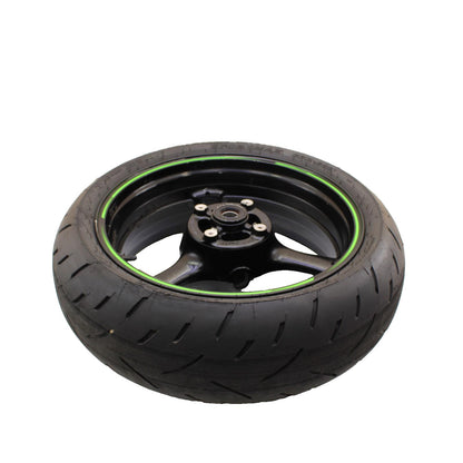 2011 - 2015 KAWASAKI NINJA ZX10R REAR WHEEL BACK RIM TIRE RUBBER *SLIGHT SCUFF*