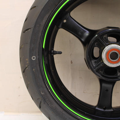 2011 - 2015 KAWASAKI NINJA ZX10R REAR WHEEL BACK RIM TIRE RUBBER *SLIGHT SCUFF*