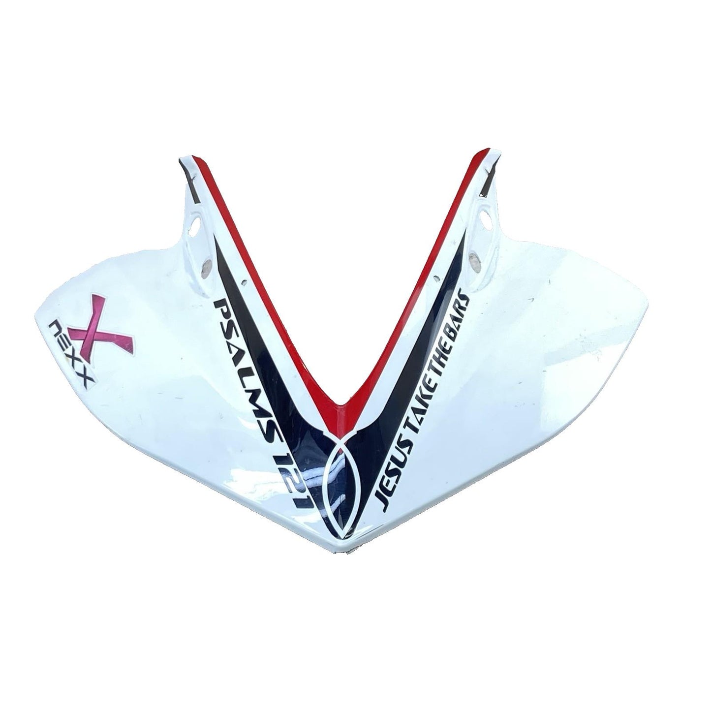 2015 - 2021 YAMAHA YZF R3 FRONT NOSE FAIRING COWL TRIM PLASTIC WHITE