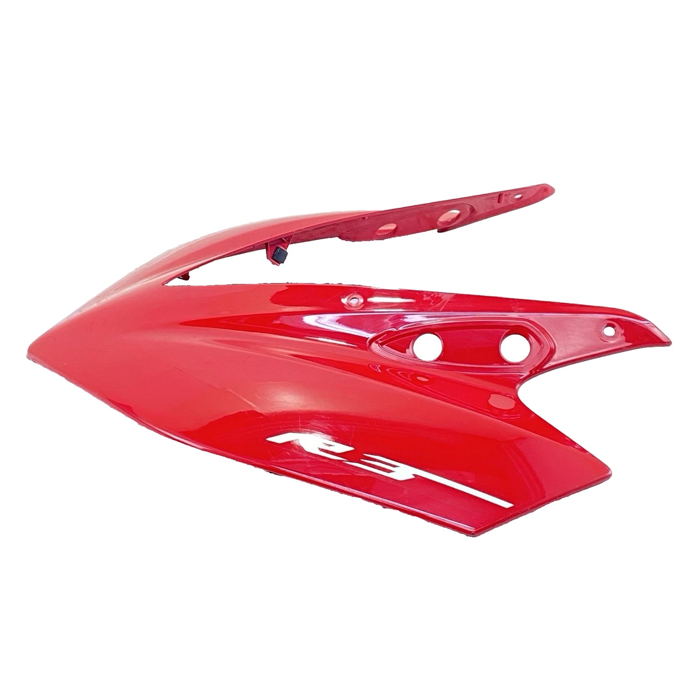 2015 - 2021 YAMAHA YZF R3 FRONT NOSE FAIRING COWL TRIM PLASTIC RED STOCK OEM