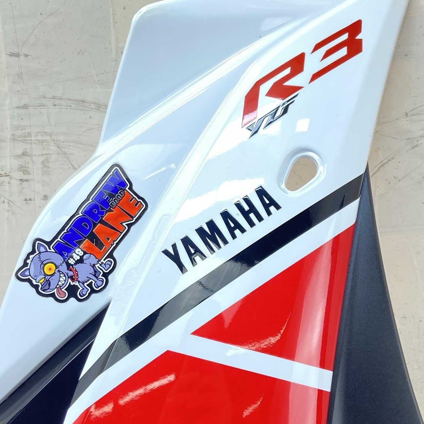 2015 - 2021 YAMAHA YZF R3 SIDE FAIRINGS COWLS PLASTICS TRIM PANELS MIDDLE SET