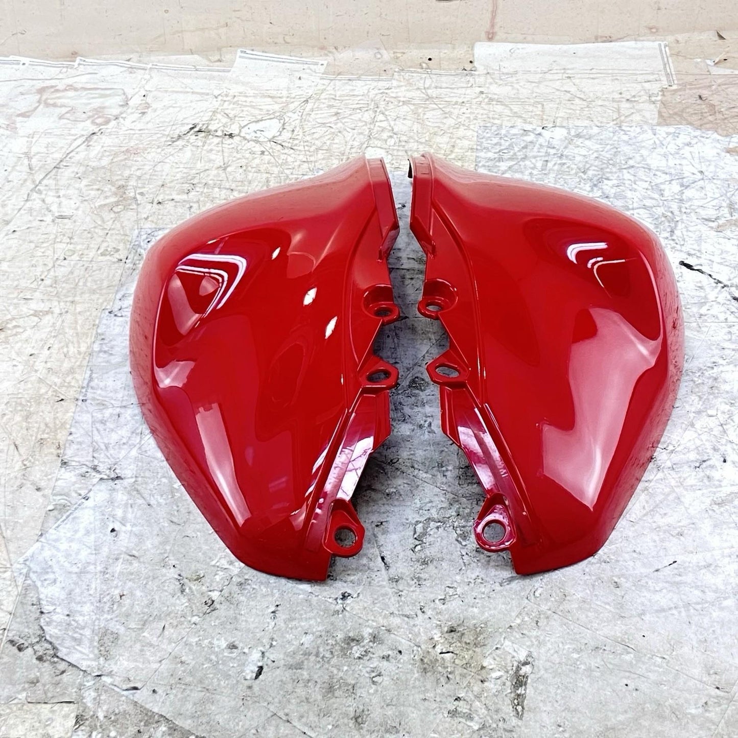 2015 - 2021 YAMAHA YZF R3 TANK SIDE FAIRINGS COVERS COWLS PLASTICS SET PAIR RED