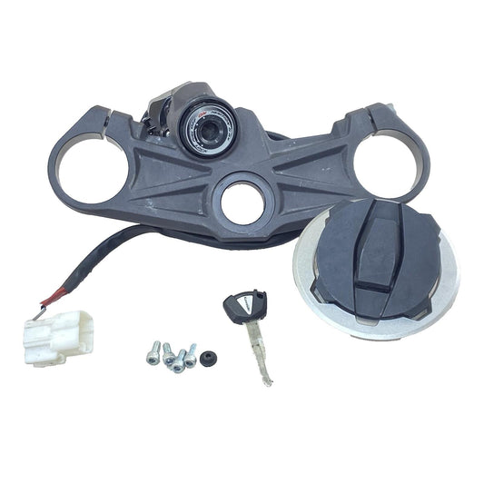 2019 - 2023 KAWASAKI NINJA ZX6R IGNITION SWITCH KEY LOCK GAS CAP FORK CLAMP SET