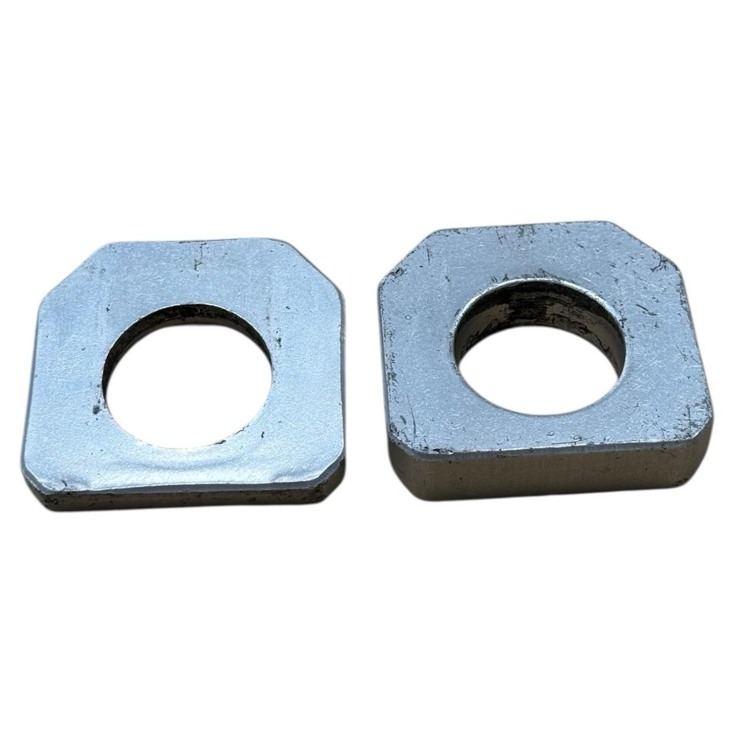 2006 2007 SUZUKI GSXR 600 GSXR 750 REAR AXLE BLOCKS CHAIN ADJUSTER STOCK SILVER