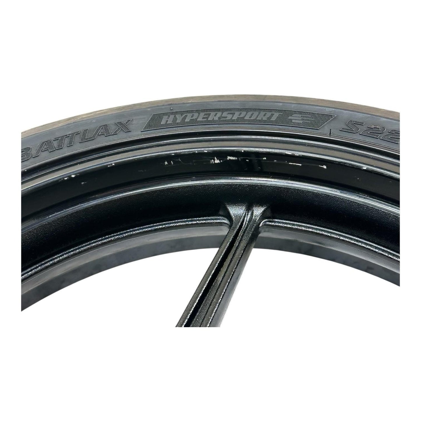 2019 - 2023 KAWASAKI NINJA ZX6R FRONT WHEEL RIM TIRE RUBBER BLACK STOCK OEM