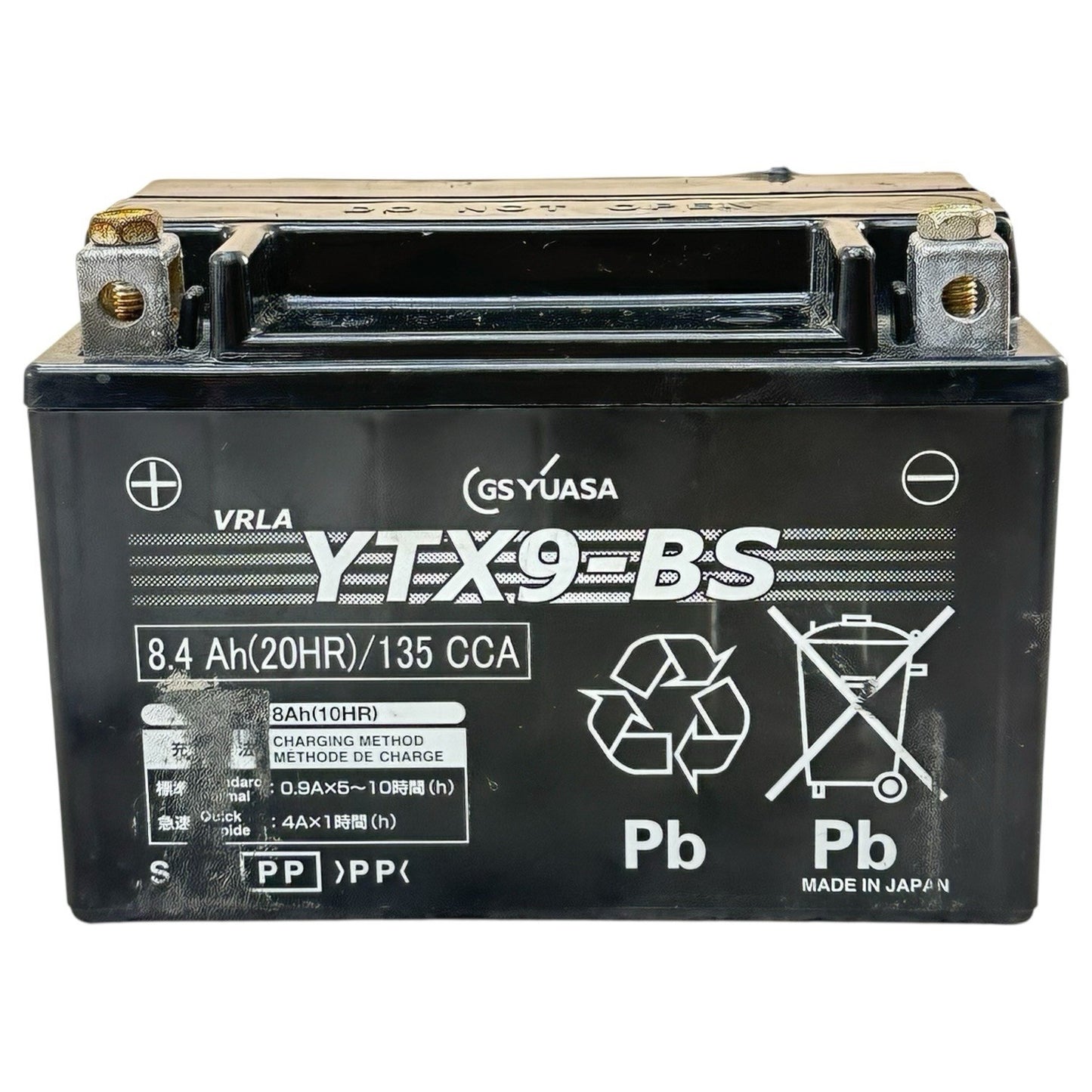 2019 - 2023 KAWASAKI NINJA ZX6R BATTERY GS YUASA YTX9-BS 8.4 Ah (20HR) / 135 CCA
