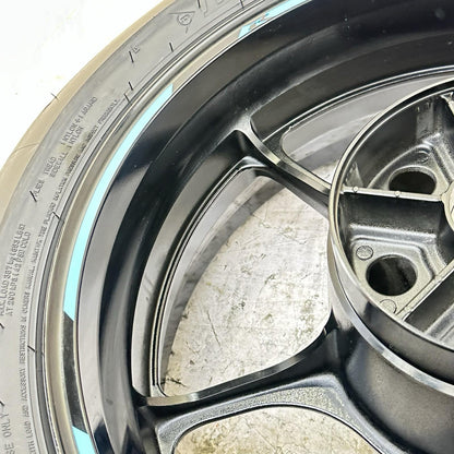 2017 - 2025 SUZUKI GSXR 1000 REAR WHEEL BACK RIM TIRE RUBBER BLACK STOCK OEM