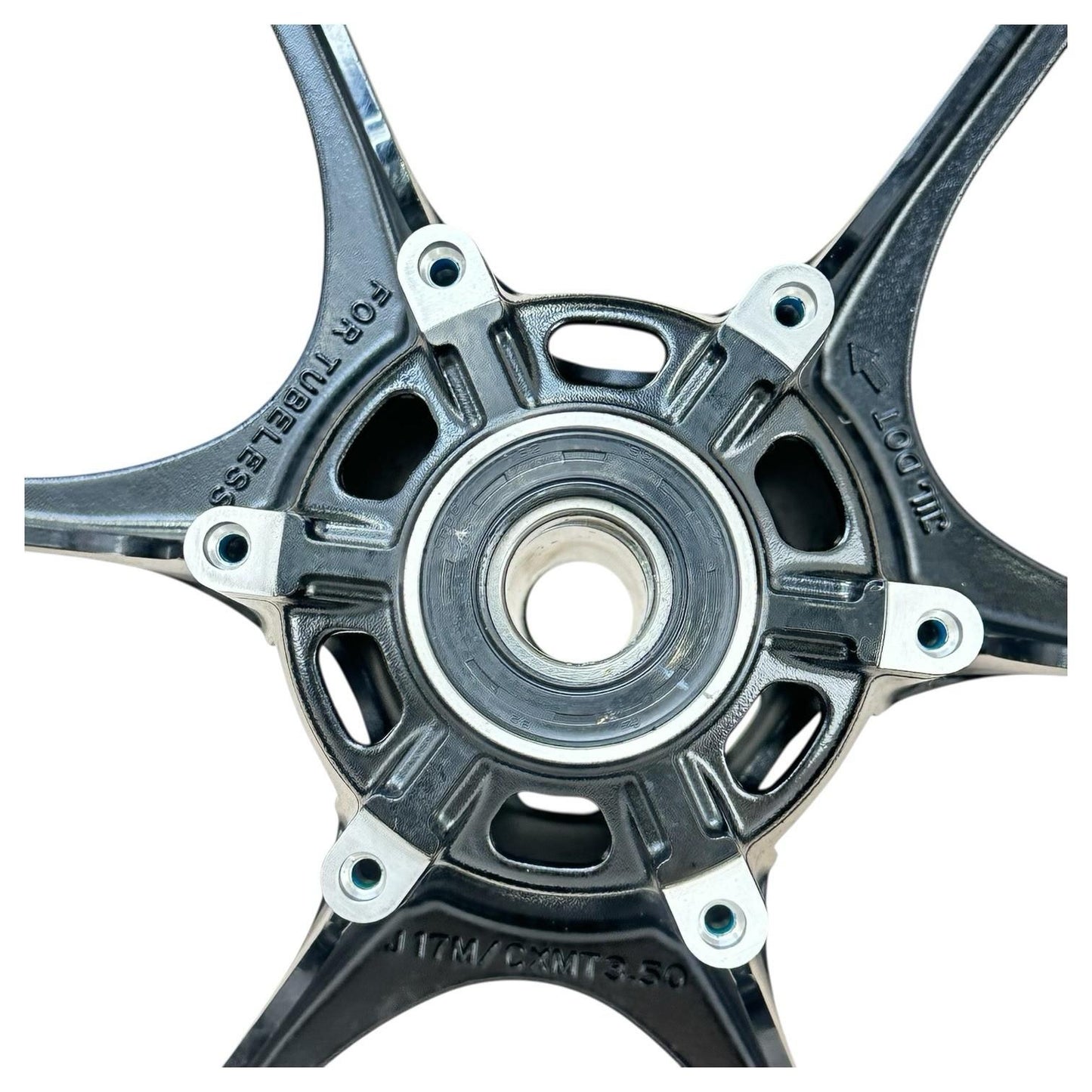 2017 - 2025 SUZUKI GSXR 1000 FRONT WHEEL RIM TIRE RUBBER BLACK STOCK OEM