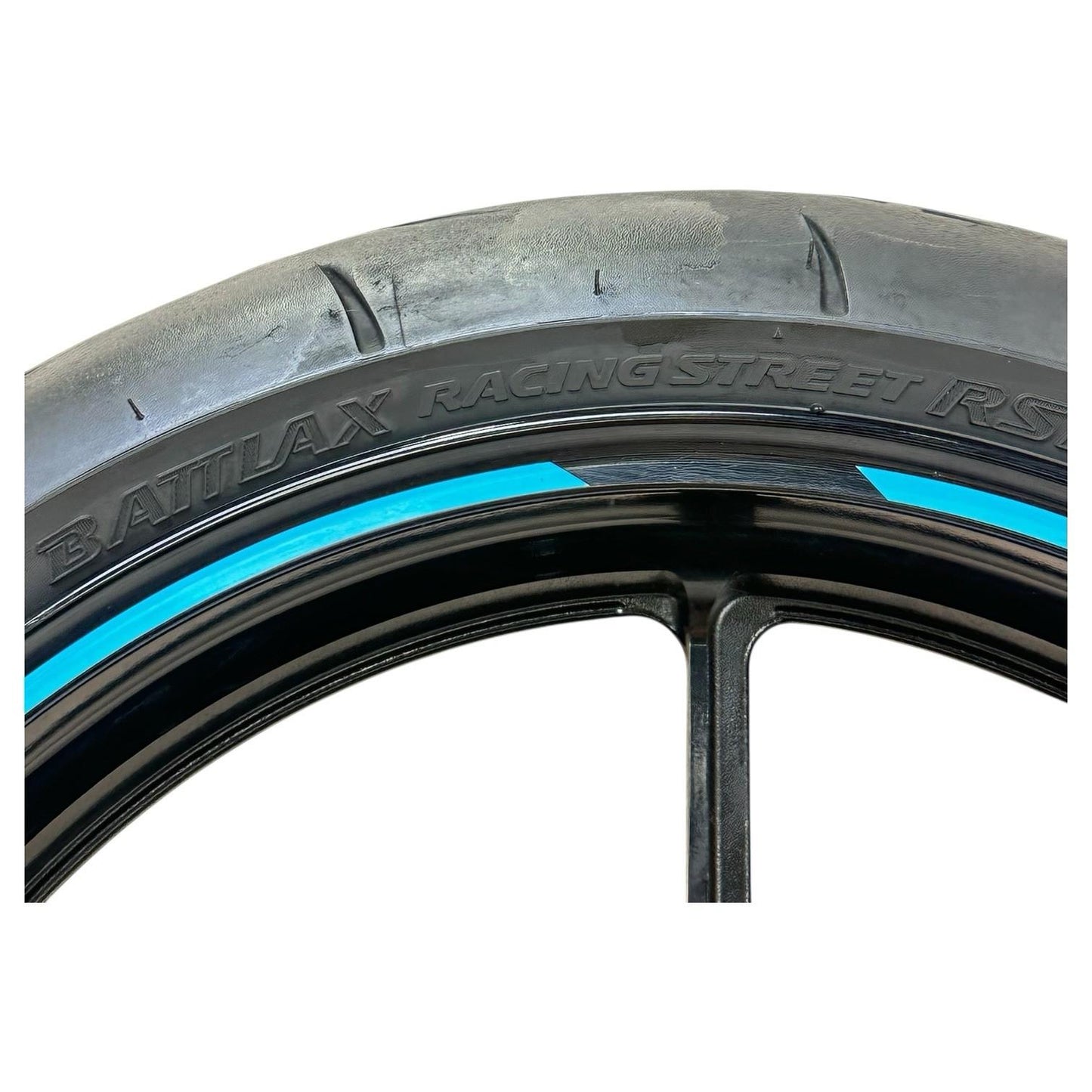 2017 - 2025 SUZUKI GSXR 1000 FRONT WHEEL RIM TIRE RUBBER BLACK STOCK OEM