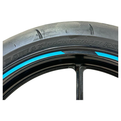 2017 - 2025 SUZUKI GSXR 1000 FRONT WHEEL RIM TIRE RUBBER BLACK STOCK OEM