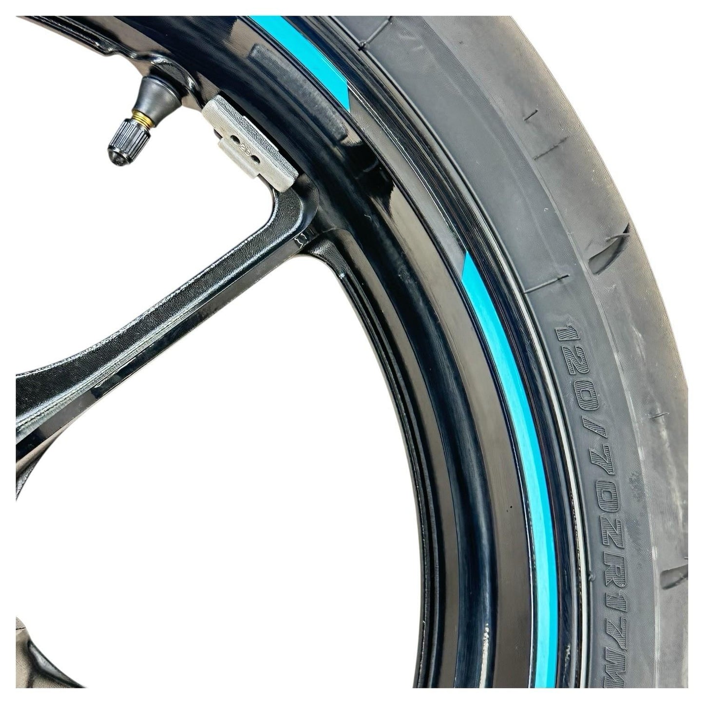 2017 - 2025 SUZUKI GSXR 1000 FRONT WHEEL RIM TIRE RUBBER BLACK STOCK OEM