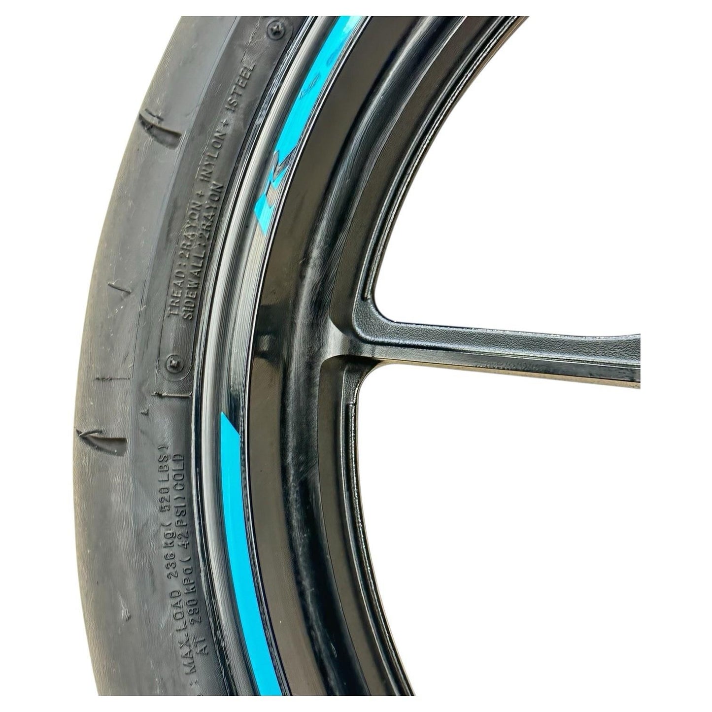 2017 - 2025 SUZUKI GSXR 1000 FRONT WHEEL RIM TIRE RUBBER BLACK STOCK OEM