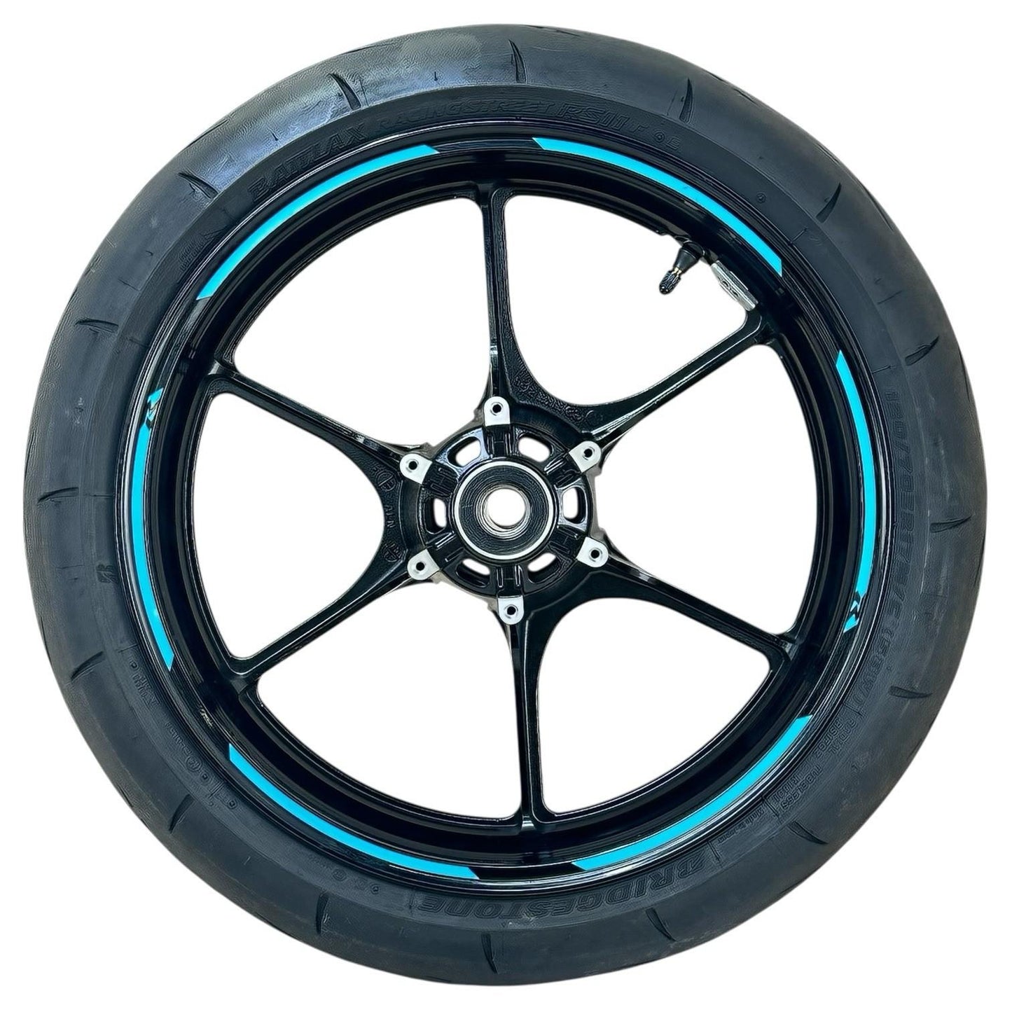 2017 - 2025 SUZUKI GSXR 1000 FRONT WHEEL RIM TIRE RUBBER BLACK STOCK OEM