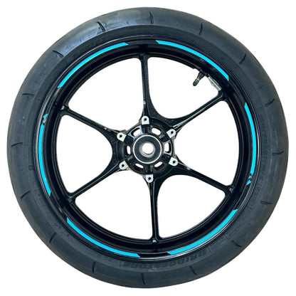 2017 - 2025 SUZUKI GSXR 1000 FRONT WHEEL RIM TIRE RUBBER BLACK STOCK OEM