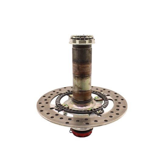 2020 - 2024 DUCATI PANIGALE V2 REAR AXLE WHEEL SPINDLE HUB W ROTOR SILVER