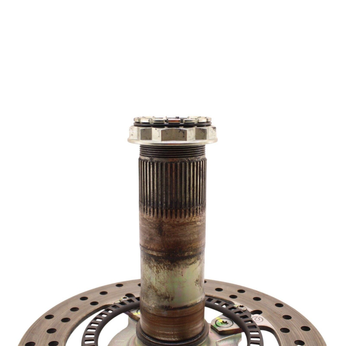 2020 - 2024 DUCATI PANIGALE V2 REAR AXLE WHEEL SPINDLE HUB W ROTOR SILVER