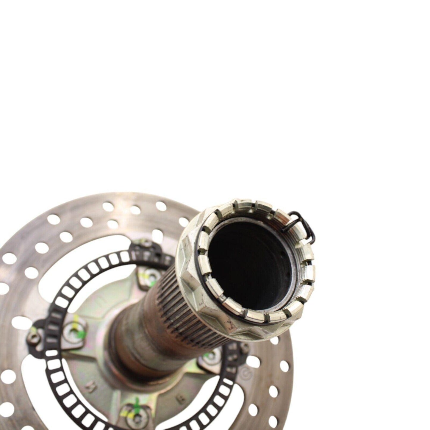 2020 - 2024 DUCATI PANIGALE V2 REAR AXLE WHEEL SPINDLE HUB W ROTOR SILVER