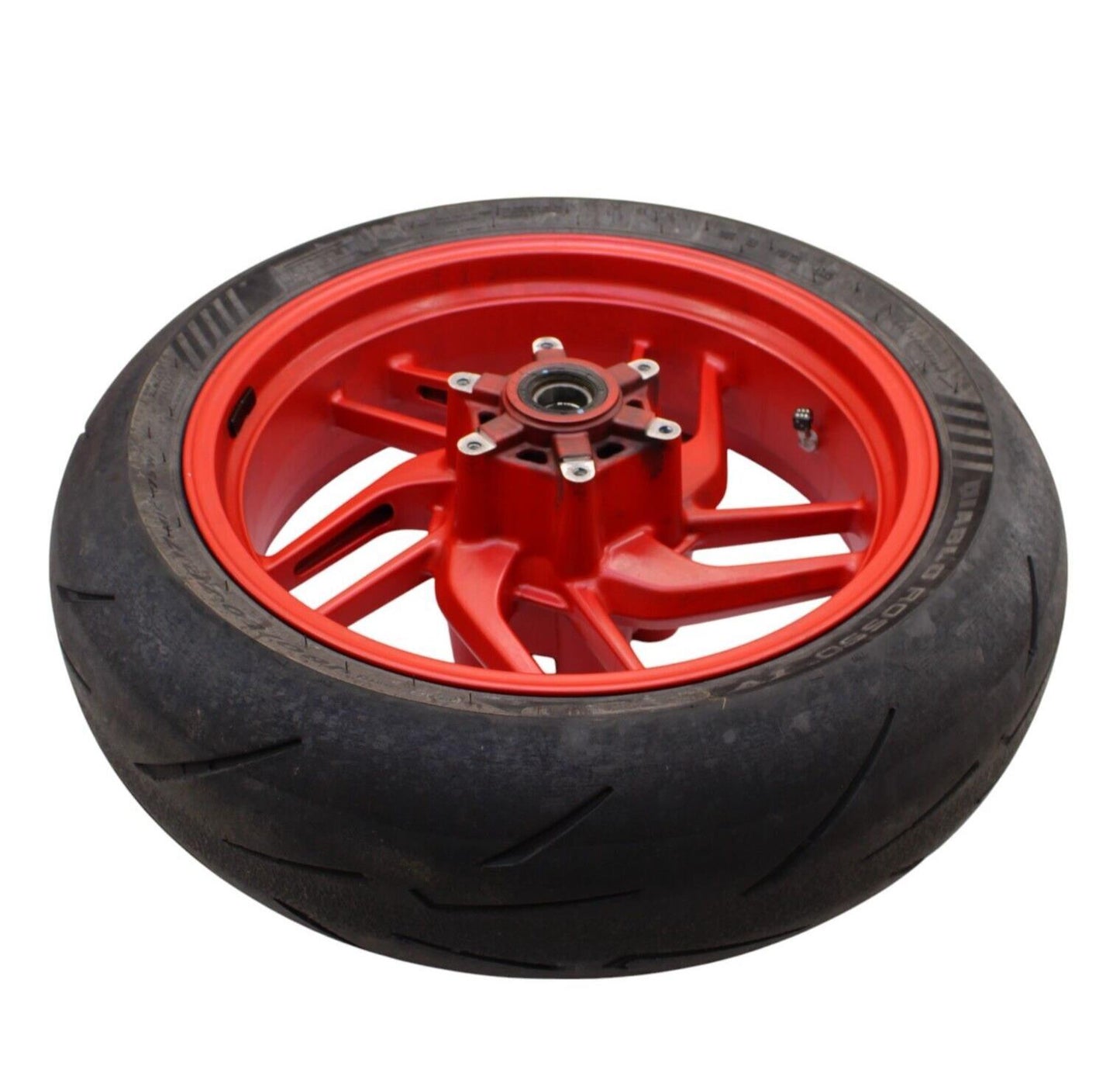 2016 - 2019 DUCATI PANIGALE 959 REAR WHEEL RED RIM TIRE STOCK STRAIGHT