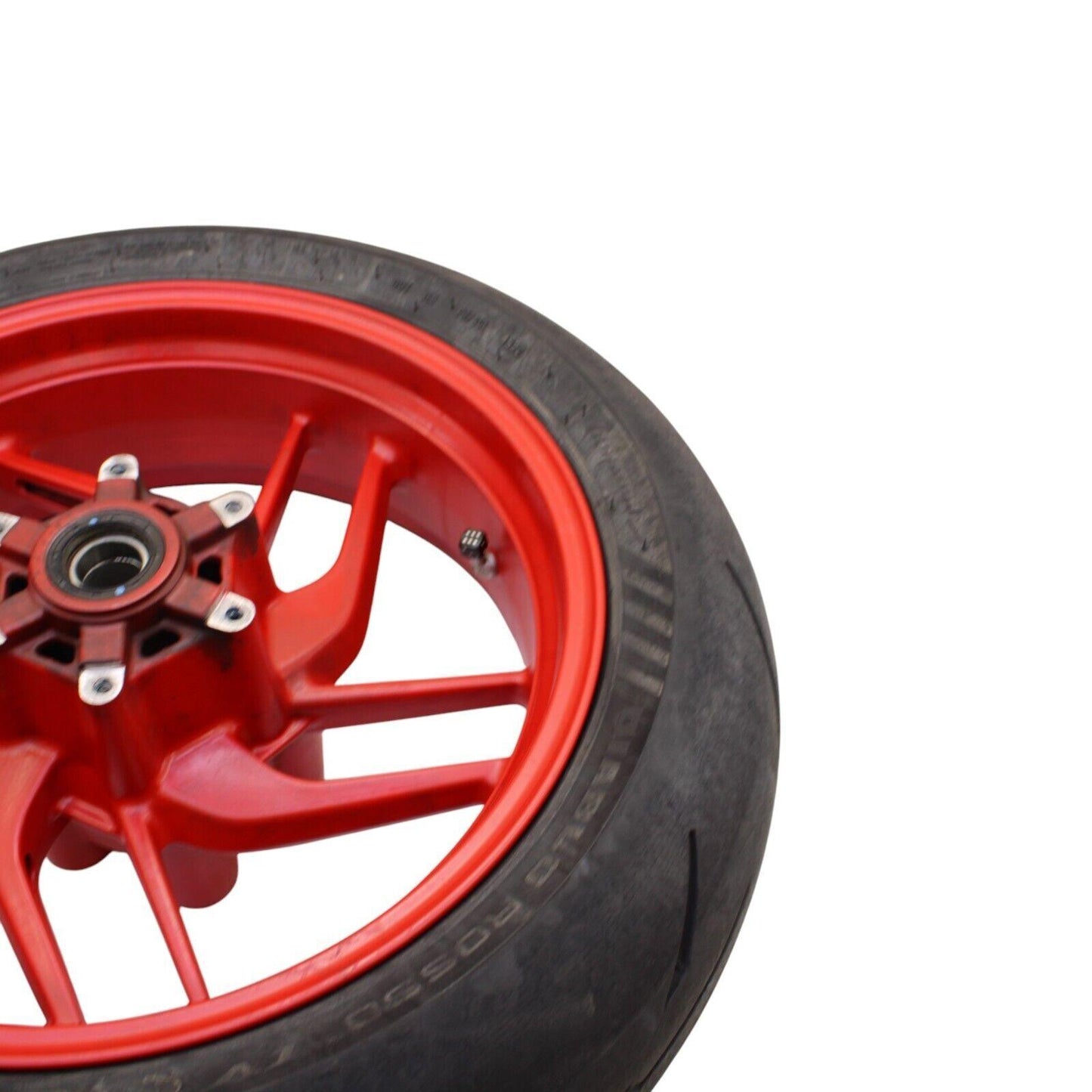 2016 - 2019 DUCATI PANIGALE 959 REAR WHEEL RED RIM TIRE STOCK STRAIGHT