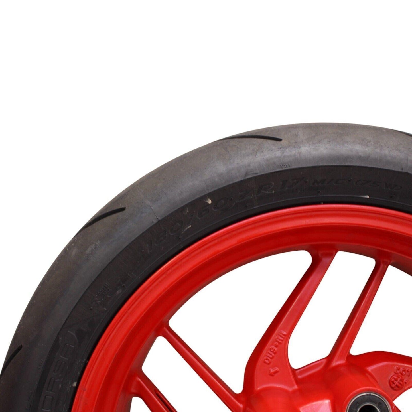 2016 - 2019 DUCATI PANIGALE 959 REAR WHEEL RED RIM TIRE STOCK STRAIGHT