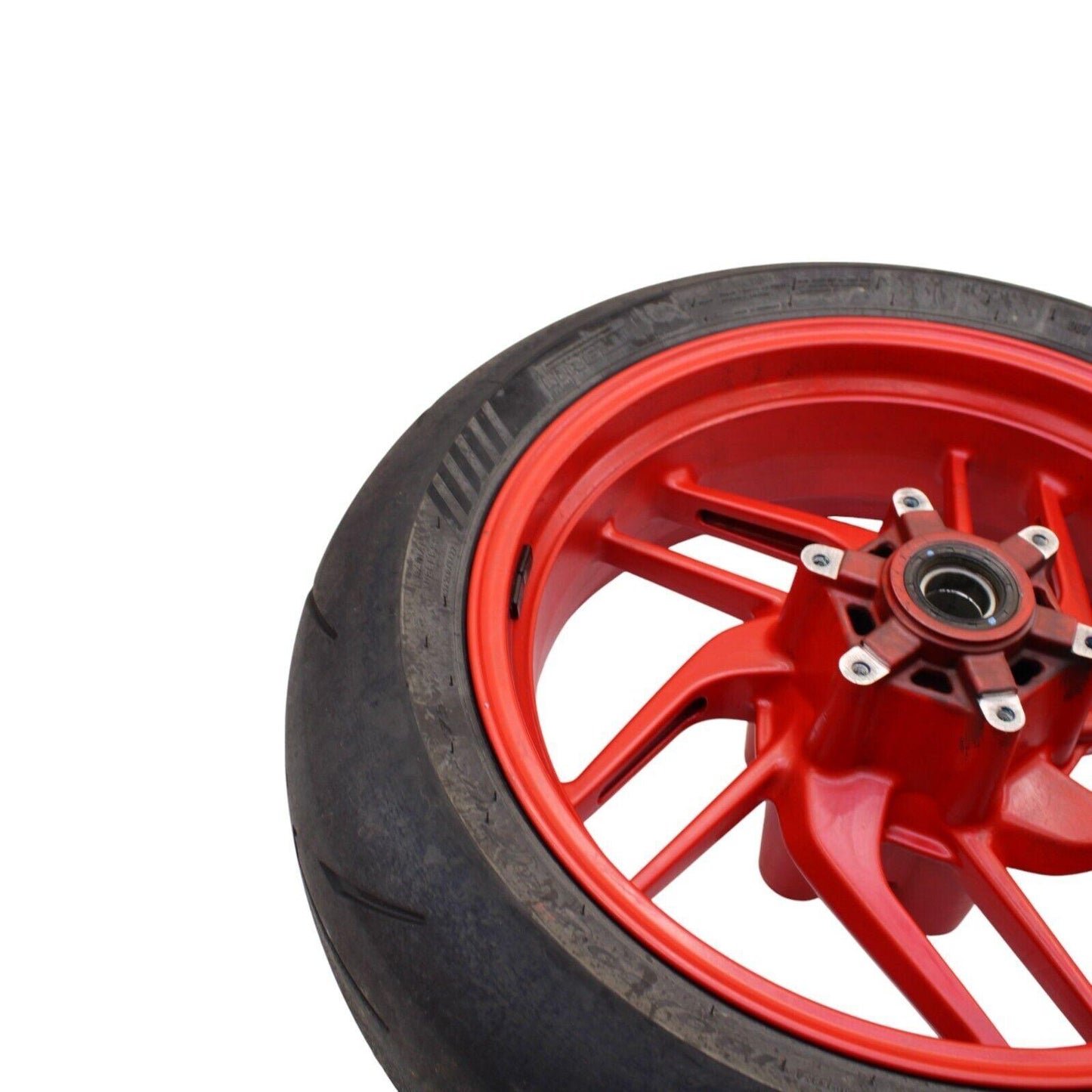 2016 - 2019 DUCATI PANIGALE 959 REAR WHEEL RED RIM TIRE STOCK STRAIGHT