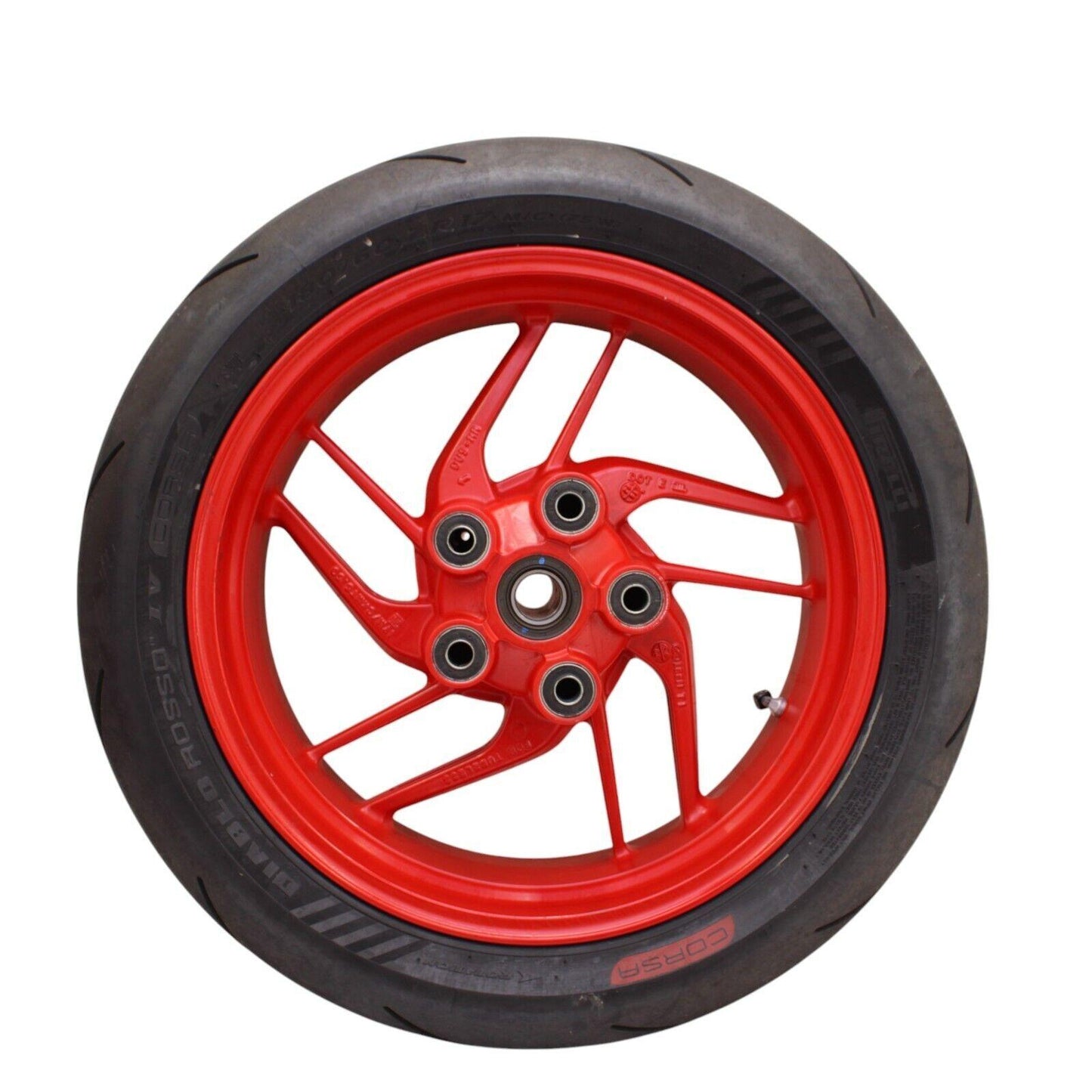 2016 - 2019 DUCATI PANIGALE 959 REAR WHEEL RED RIM TIRE STOCK STRAIGHT