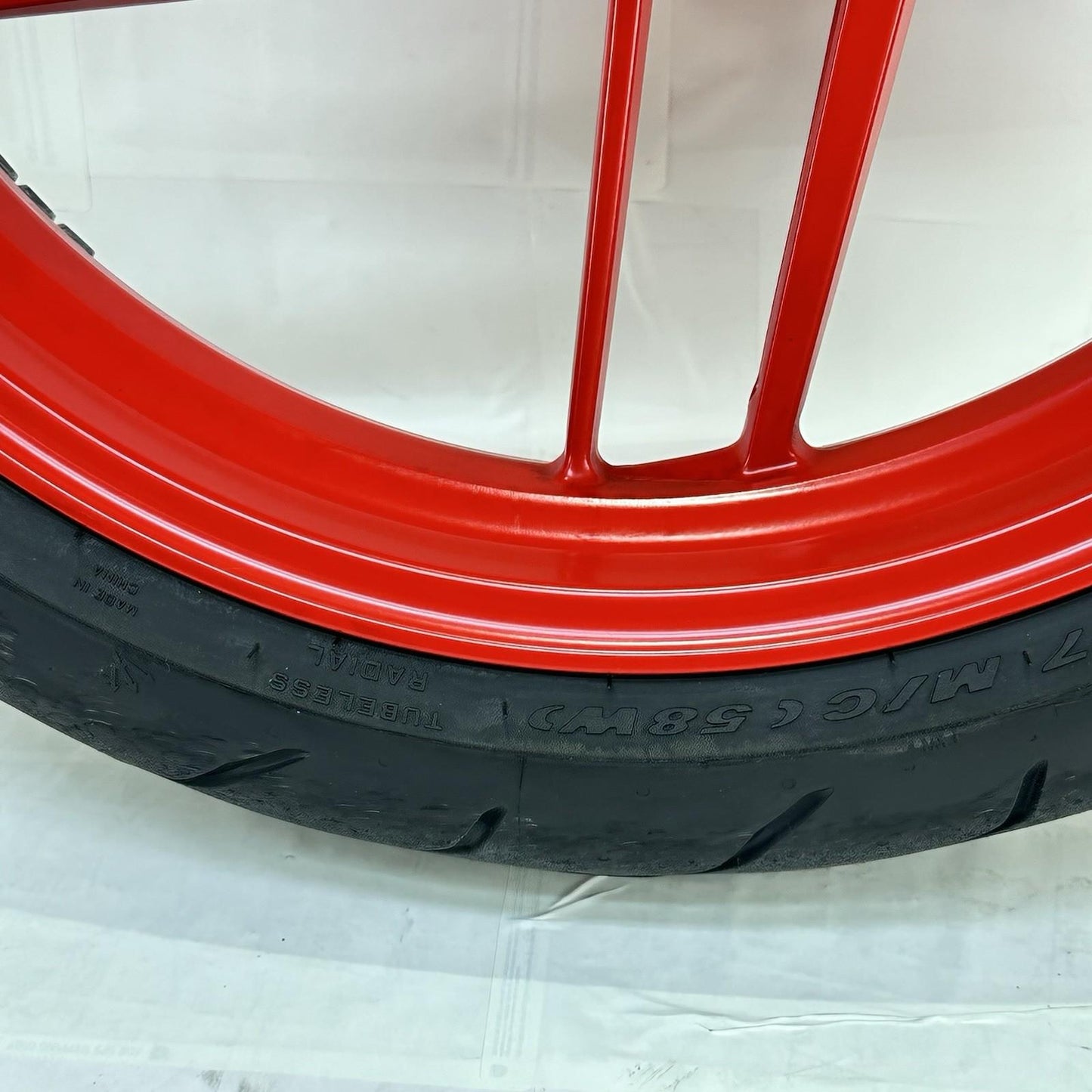 2016 - 2019 DUCATI 959 PANIGALE FRONT WHEEL RIM TIRE RUBBER RED STOCK OEM