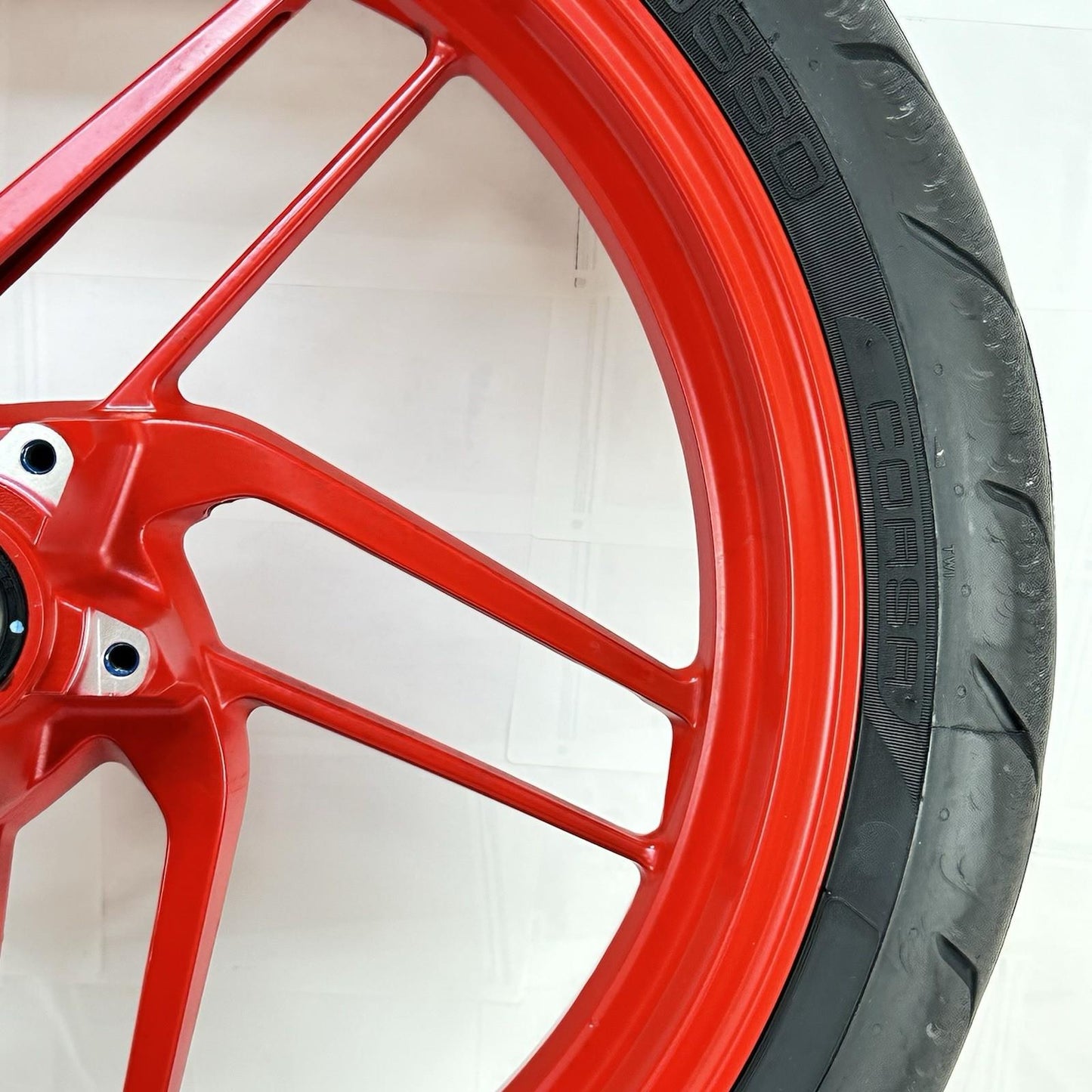 2016 - 2019 DUCATI 959 PANIGALE FRONT WHEEL RIM TIRE RUBBER RED STOCK OEM