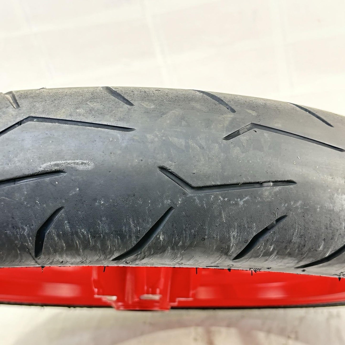 2016 - 2019 DUCATI 959 PANIGALE FRONT WHEEL RIM TIRE RUBBER RED STOCK OEM