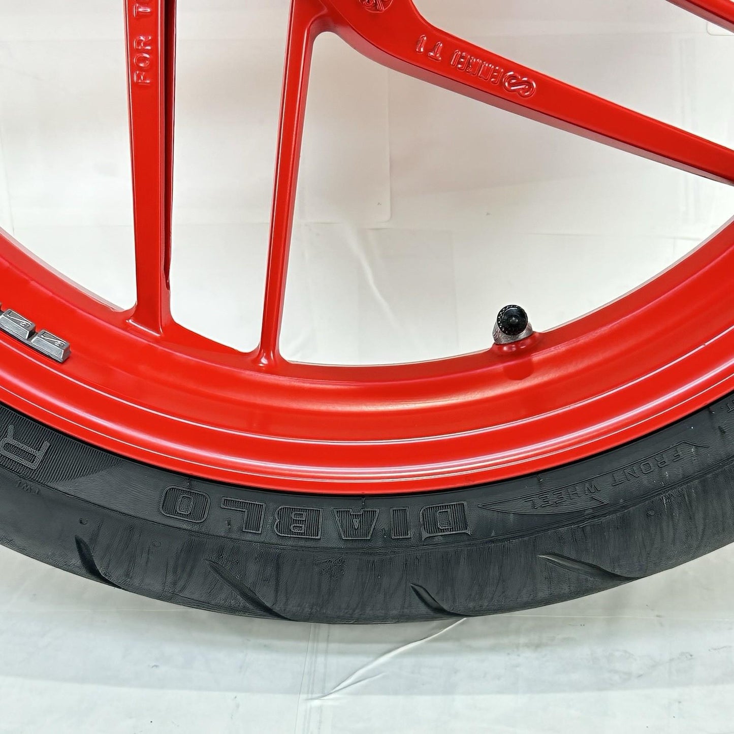 2016 - 2019 DUCATI 959 PANIGALE FRONT WHEEL RIM TIRE RUBBER RED STOCK OEM