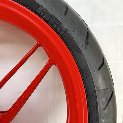 2016 - 2019 DUCATI 959 PANIGALE FRONT WHEEL RIM TIRE RUBBER RED STOCK OEM