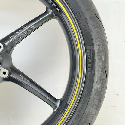 2013 - 2017 TRIUMPH DAYTONA 675 FRONT WHEEL RIM TIRE RUBBER BLACK *RASH/SCRUFF*