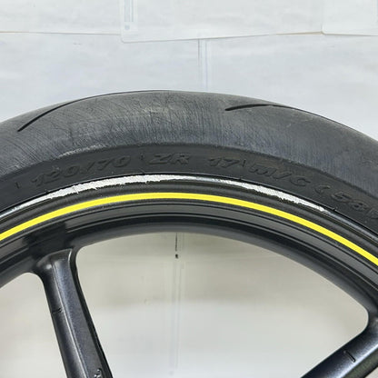 2013 - 2017 TRIUMPH DAYTONA 675 FRONT WHEEL RIM TIRE RUBBER BLACK *RASH/SCRUFF*
