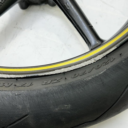 2013 - 2017 TRIUMPH DAYTONA 675 FRONT WHEEL RIM TIRE RUBBER BLACK *RASH/SCRUFF*