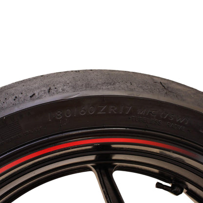 2019 - 2025 KAWASAKI NINJA ZX6R REAR WHEEL RIM TIRE STRAIGHT BLACK STOCK
