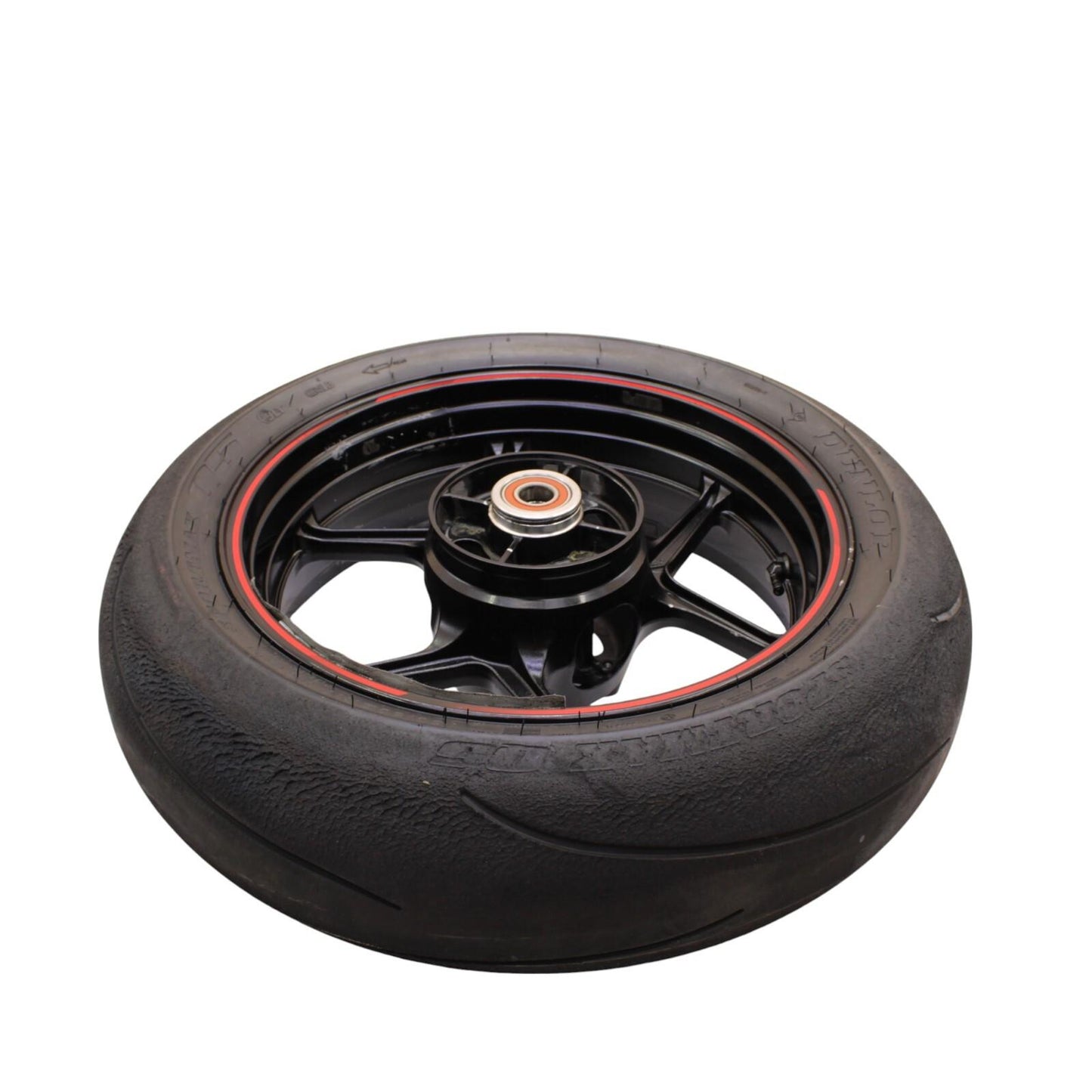 2019 - 2025 KAWASAKI NINJA ZX6R REAR WHEEL RIM TIRE STRAIGHT BLACK STOCK