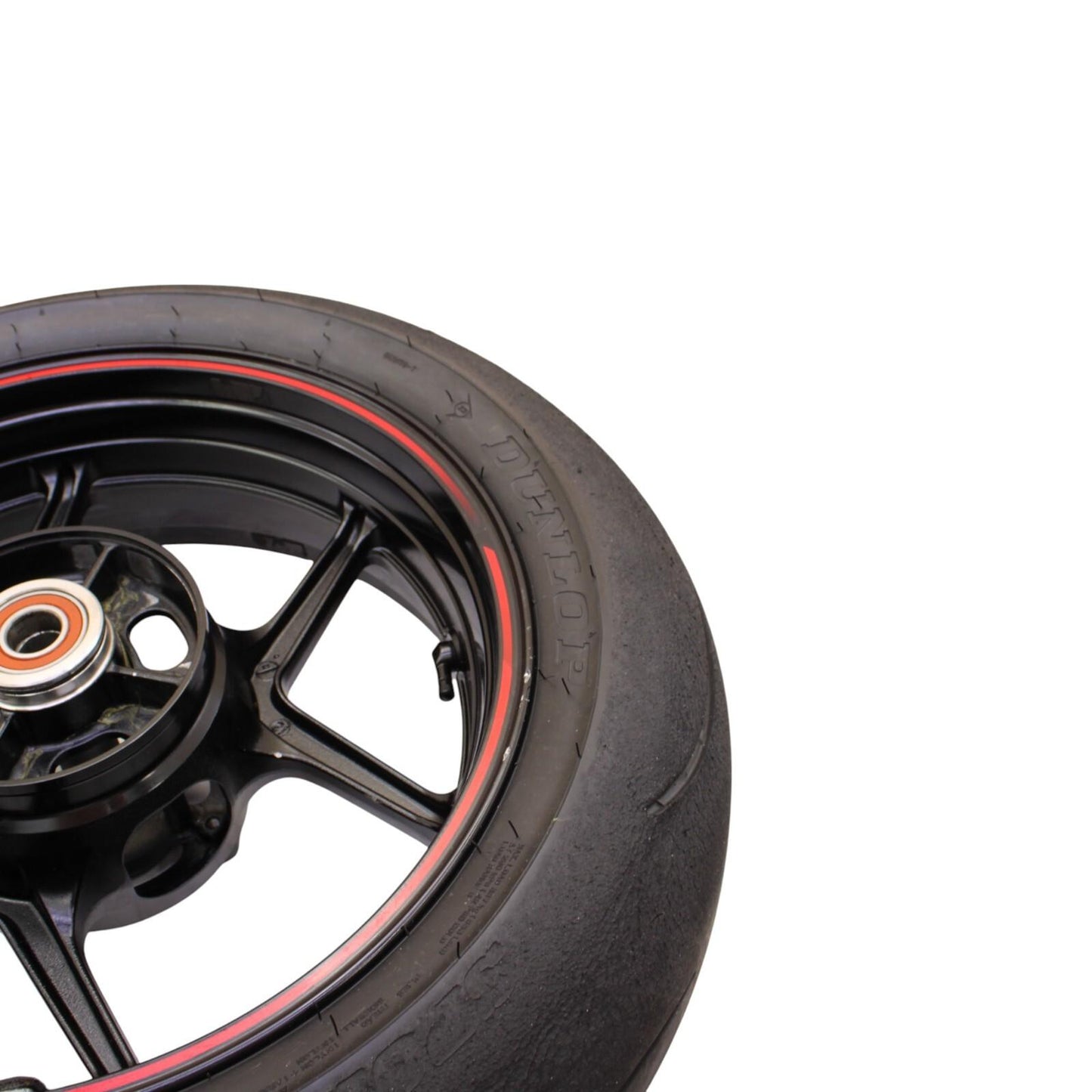 2019 - 2025 KAWASAKI NINJA ZX6R REAR WHEEL RIM TIRE STRAIGHT BLACK STOCK