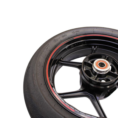 2019 - 2025 KAWASAKI NINJA ZX6R REAR WHEEL RIM TIRE STRAIGHT BLACK STOCK