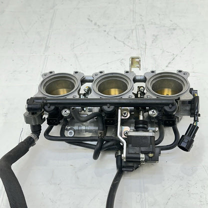 2013 - 2017 TRIUMPH DAYTONA 675 THROTTLE BODY FUEL INJECTORS MAIN RAILING STOCK