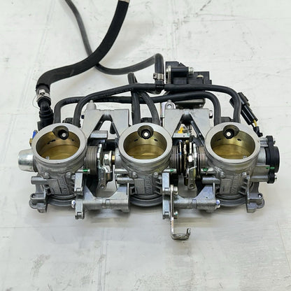 2013 - 2017 TRIUMPH DAYTONA 675 THROTTLE BODY FUEL INJECTORS MAIN RAILING STOCK