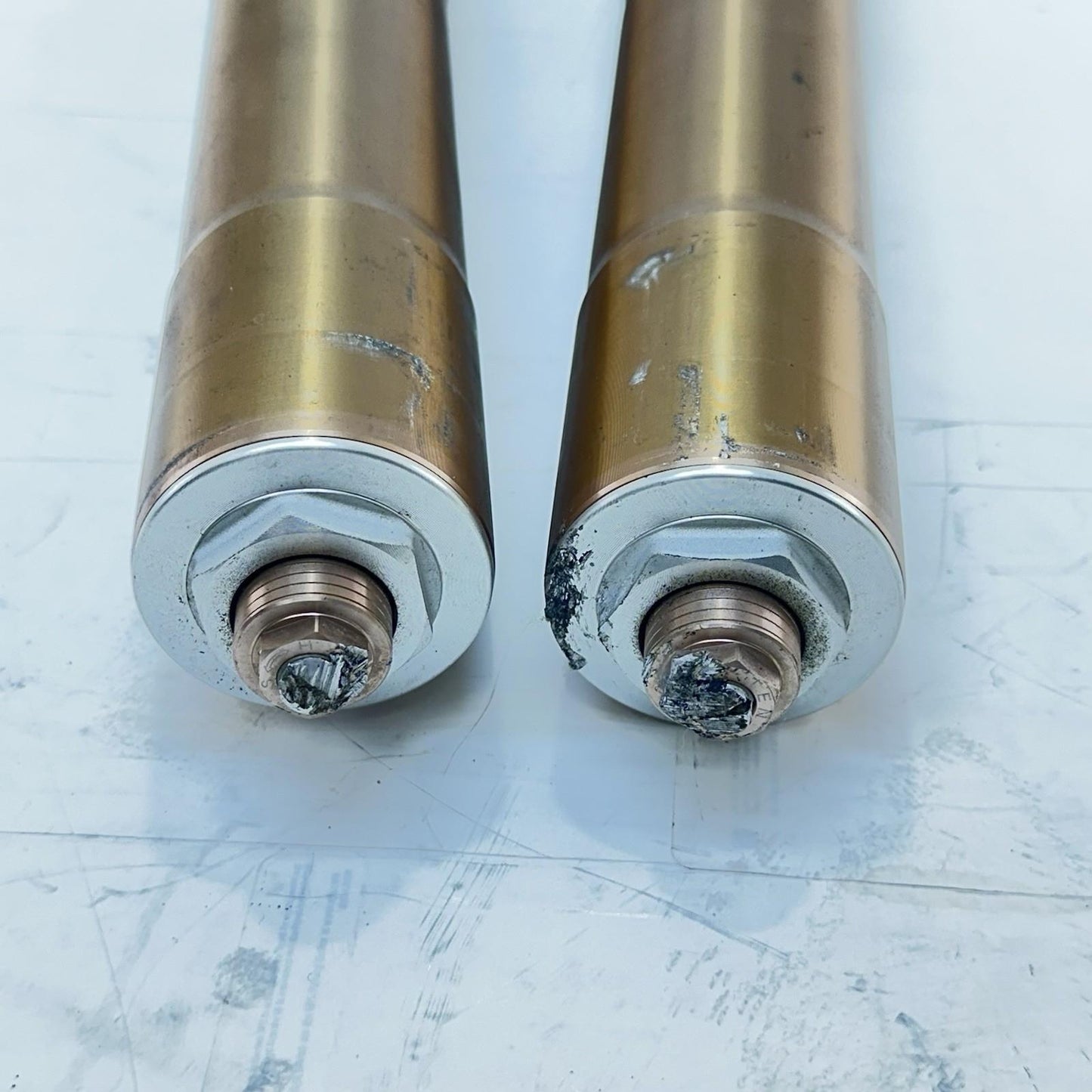 2013 - 2017 TRIUMPH DAYTONA 675 FRONT FORKS SUSPENSION SHOCKS ABSORBERS *BENT*