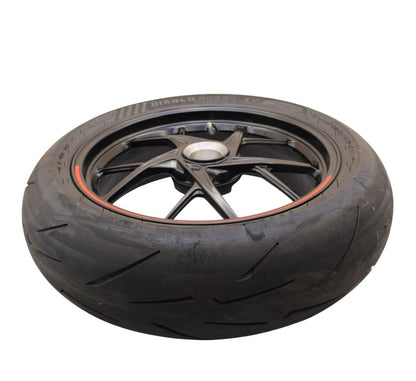 2020 - 2024 DUCATI PANIGALE V2 REAR WHEEL BACK RIM TIRE BLACK STRAIGHT STOCK