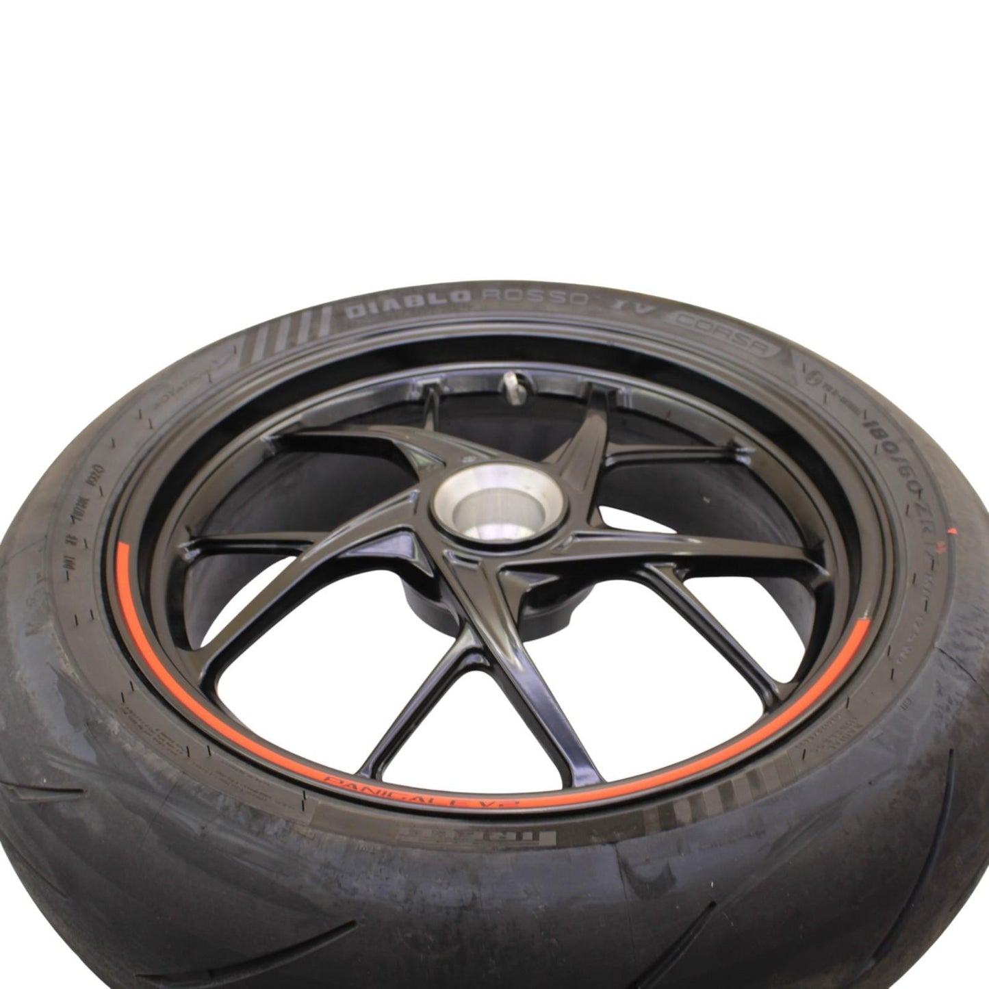2020 - 2024 DUCATI PANIGALE V2 REAR WHEEL BACK RIM TIRE BLACK STRAIGHT STOCK
