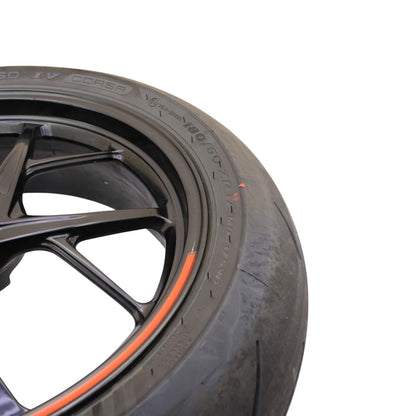 2020 - 2024 DUCATI PANIGALE V2 REAR WHEEL BACK RIM TIRE BLACK STRAIGHT STOCK