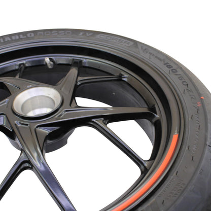 2020 - 2024 DUCATI PANIGALE V2 REAR WHEEL BACK RIM TIRE BLACK STRAIGHT STOCK