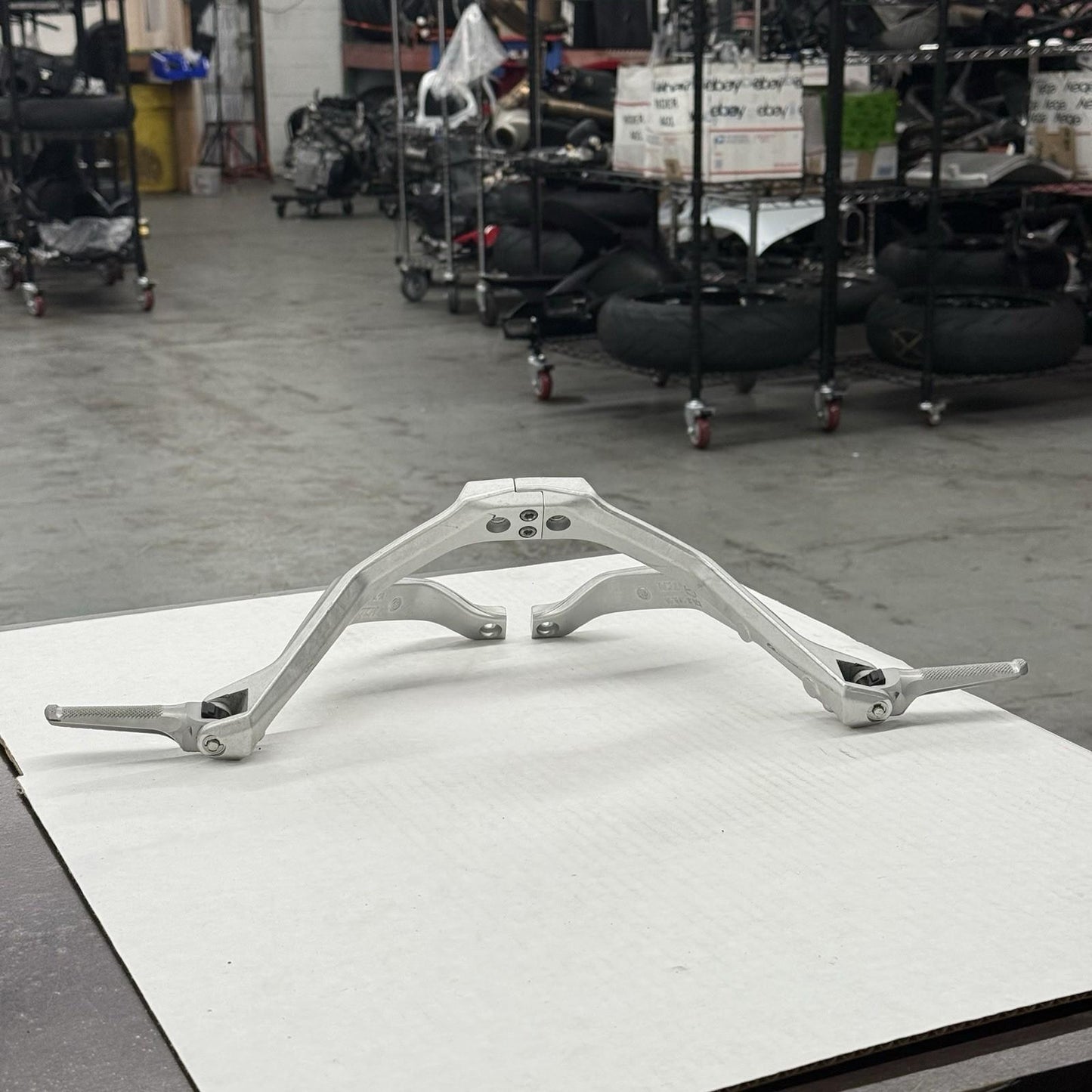 2020 - 2024 DUCATI PANIGALE V2 PASSENGER PEG REAR BACK SET PAIR SILVER STOCK